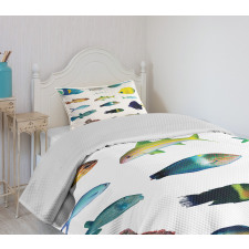 Marine Life Creatures Bedspread Set