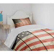 Wood Design Flag Bedspread Set