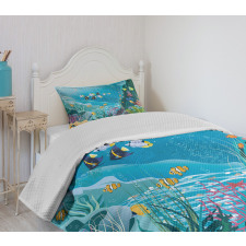 Underwater Scenery Bedspread Set