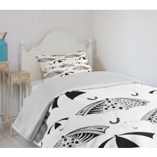 Ornate Umbrellas Bedspread Set