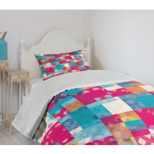 Vibrant Color Dots Bedspread Set