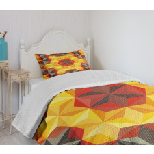 Geometric Fractal Art Bedspread Set