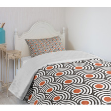 Abstract Retro Spirals Bedspread Set