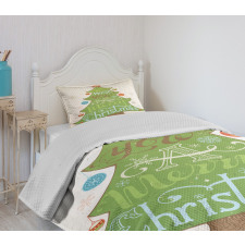 Merry Wish on Pine Tree Bedspread Set