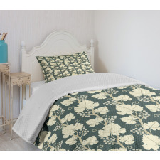 Floral Farming Pattern Bedspread Set