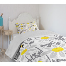 Daisy Leaf Spring Time Bedspread Set