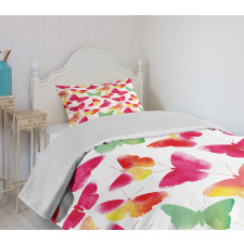 Watercolor Butterflies Bedspread Set