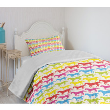 Rainbow Color Giddy Bedspread Set