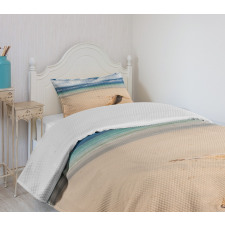 Sandy Beach and Clouds Bedspread Set