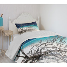 Seascape Theme Driftwood Bedspread Set