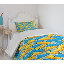 Pop Art Style Bedspread Set