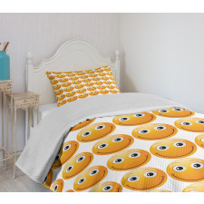 Happy Loving Face Mood Bedspread Set