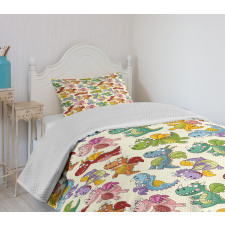 Happy Dinasours Bedspread Set