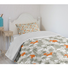 Fox in the Winter Forest Bedspread Set