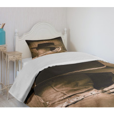 Wild Cowboy Hat Wooden Bedspread Set