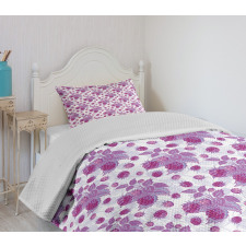 Vivid Rasberries Branch Bedspread Set