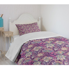 Flowers and Mehndi Bedspread Set