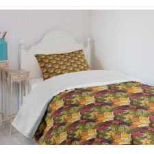 Bohemian Oriental Herb Bedspread Set