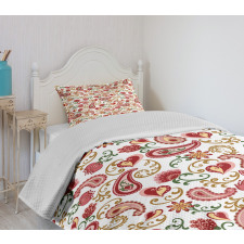 Style Rose Motif Bedspread Set