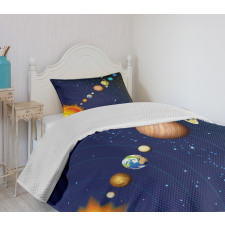 Solar System with Sun Bedspread Set