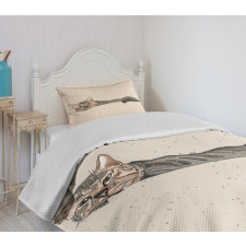 Lazt Sleepy Cat Bedspread Set