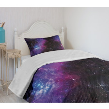 Nebula Dark Galaxy Stars Bedspread Set