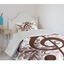Floral Design with Birds Bedspread Set