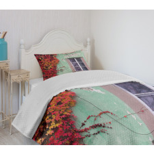 Fall Ivy on Old House Bedspread Set