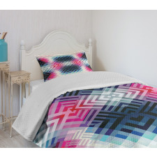 Geometric Lines Angle Bedspread Set