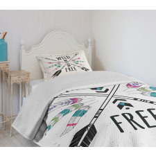 Arrows Words Native Bedspread Set