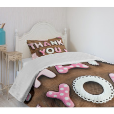 Rustic Cookie Letters Bedspread Set