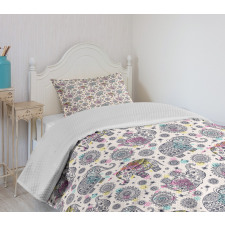 Oriental Folk Design Bedspread Set