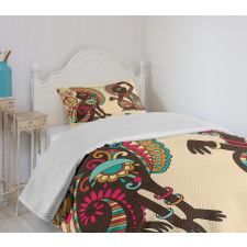 Patterns Monkey Bedspread Set