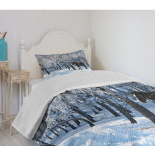 Winter Forest Theme Bedspread Set