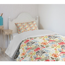 Abstract Colorful Image Bedspread Set