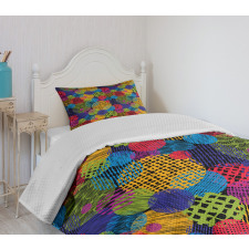 Geometric Sketchy Forms Bedspread Set