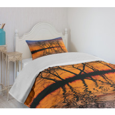 Sunset by Lake View Bedspread Set