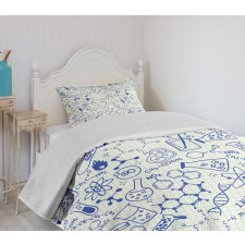 Geometry Chemistry Theme Bedspread Set