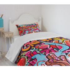 Hip Hop Street Art Bedspread Set