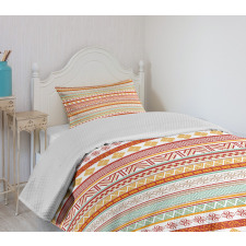 Striped with Art Bedspread Set