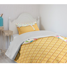 Melting Ice Cream Cones Bedspread Set