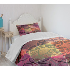 Modern Mandala Motif Bedspread Set