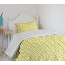 Vertical Stripes and Dots Bedspread Set