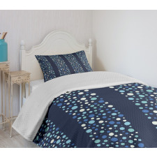 Dots Circles Striped Bedspread Set