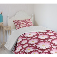 Petal of Japanese Cherry Bedspread Set