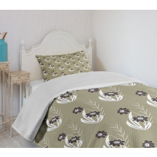 Flowers Dotted Bedspread Set