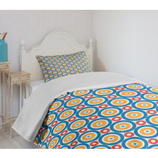 Big Small Circles and Dots Bedspread Set