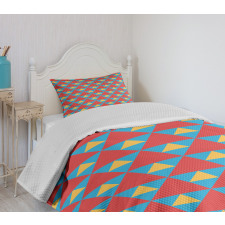 Big Small Triangles Retro Bedspread Set