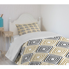 Square Shaped Lines Bedspread Set