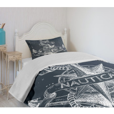 Knot Anchor Compass Bedspread Set